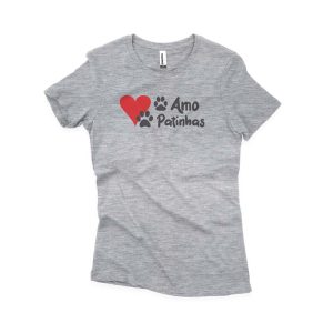 Camiseta Feminina Amo Patinhas