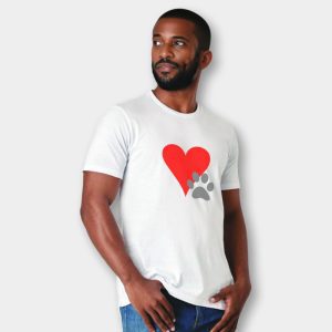 Camiseta Masculina Icone Amo Patinhas