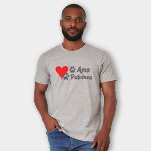 Camiseta Masculina Amo Patinhas