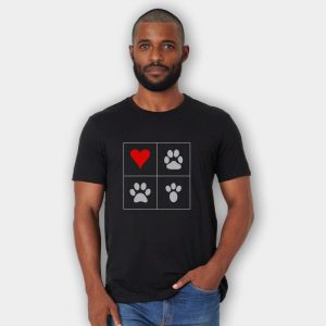 Camiseta Masculina Pegadas do Coração