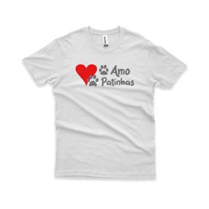 Camiseta Infantil Amo Patinhas