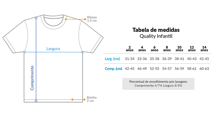 camiseta qualy infantil size