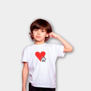 Camiseta Infantil Icone Amo Patinhas